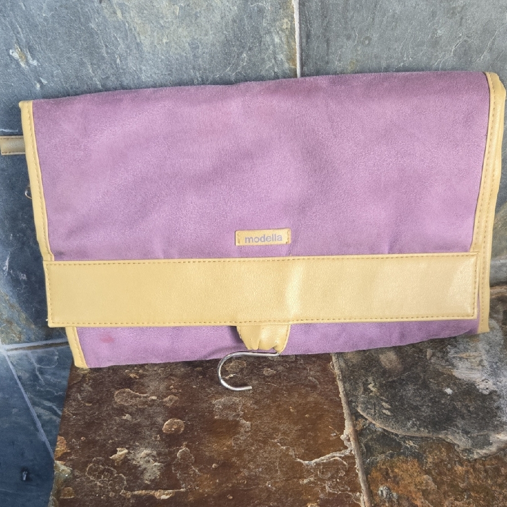 Modella Purple and Tan Clutch